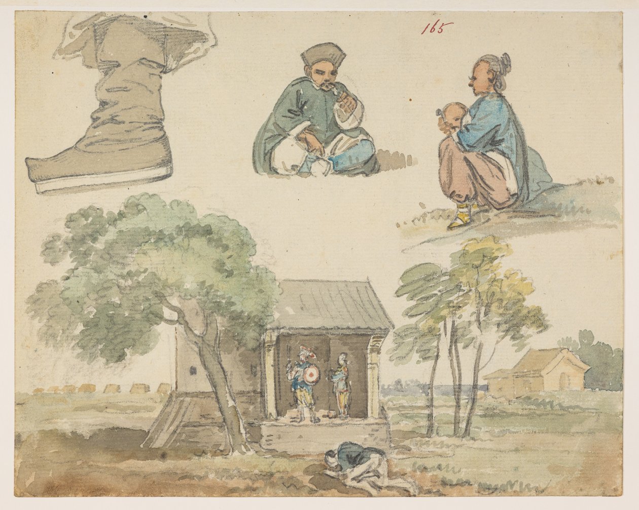 Études de figures et sanctuaire, d