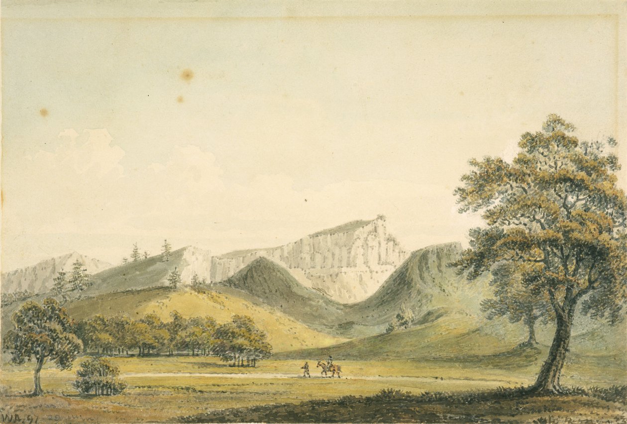 Une montagne remarquable près de la rivière de Monterrey - William Alexander