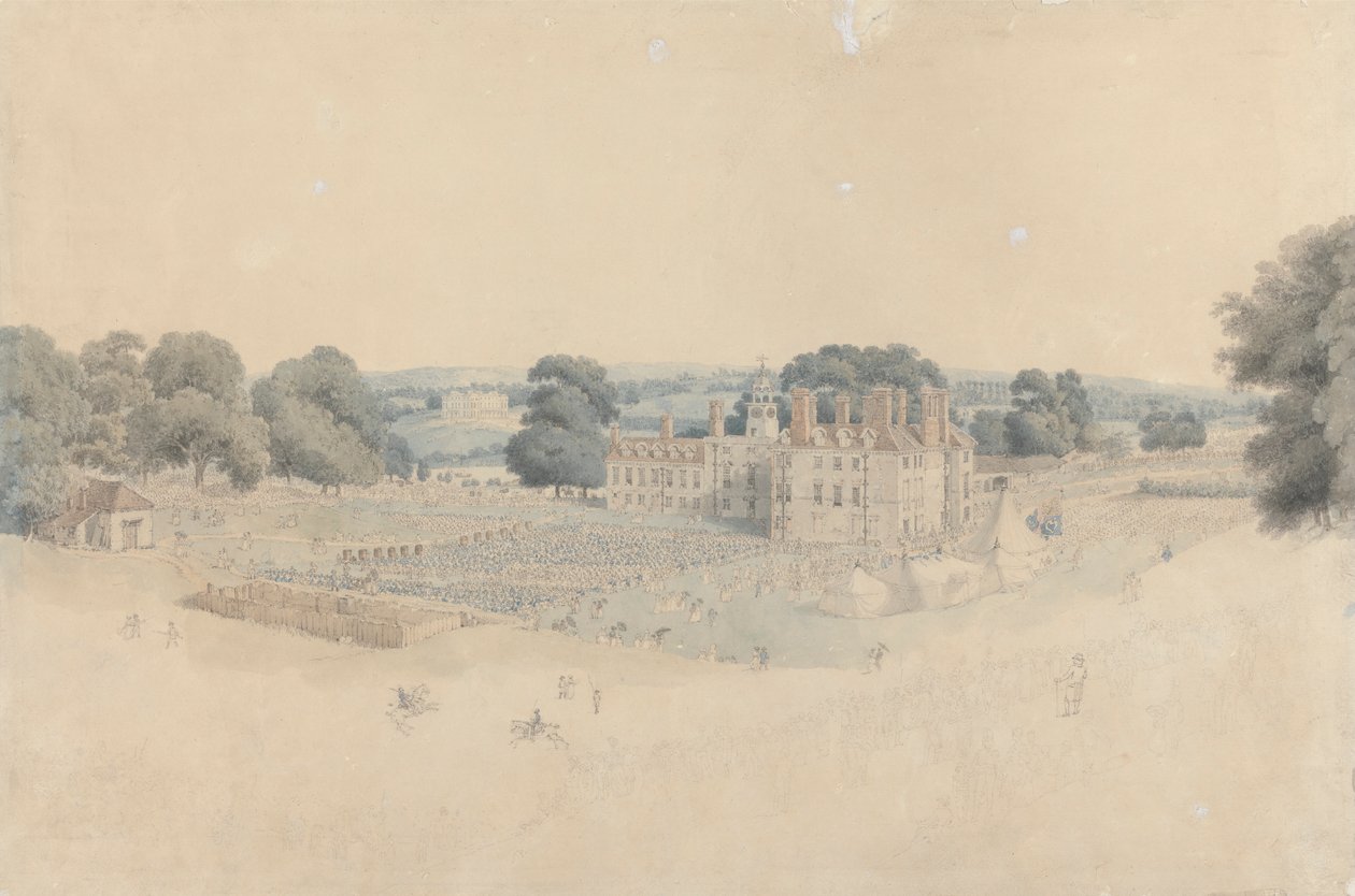 Le dîner à Mote Park, Maidstone, après la revue royale des volontaires du Kent - William Alexander