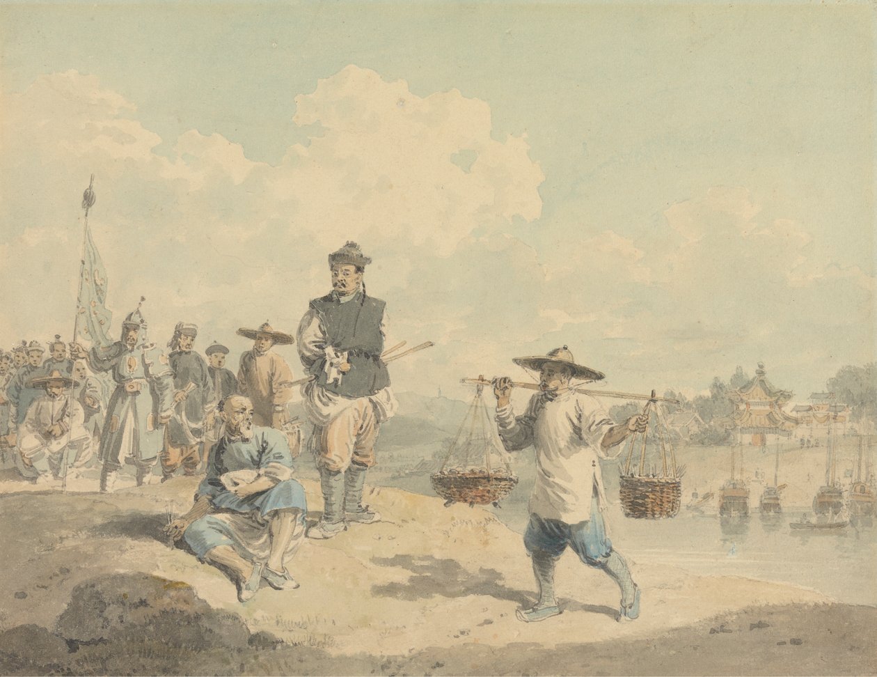 Vue de la province de Kiang-nan, Chine, prise de la nature - William Alexander