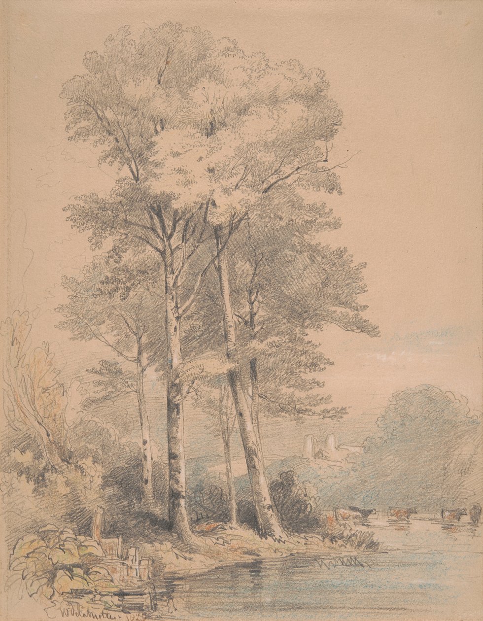 Château de Llandovery, sud du Pays de Galles - William Alfred Delamotte