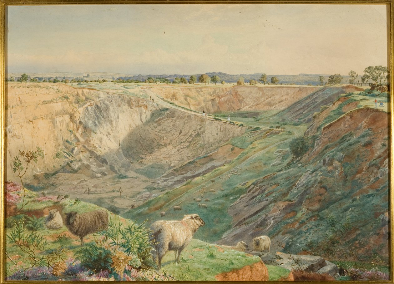 Carrière sur Durdham Down, vers 1865 - William Arnee (attr. to) Frank