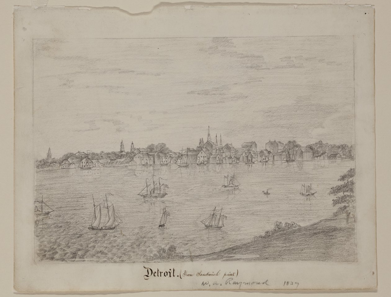 Détroit, c.1837 - William Asa Raymond