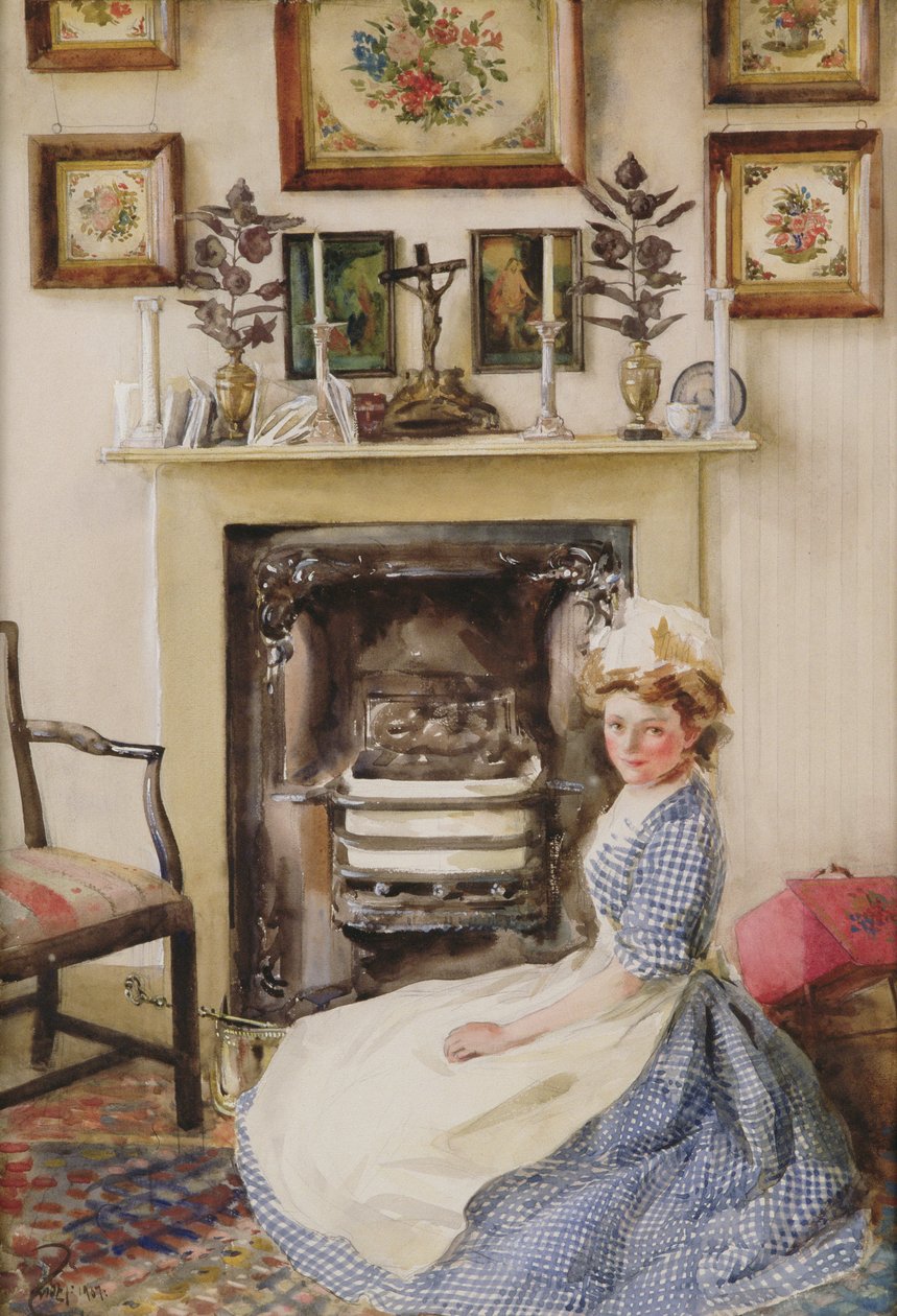 Noircir la grille du foyer, 1907 - William B. E. Rankin