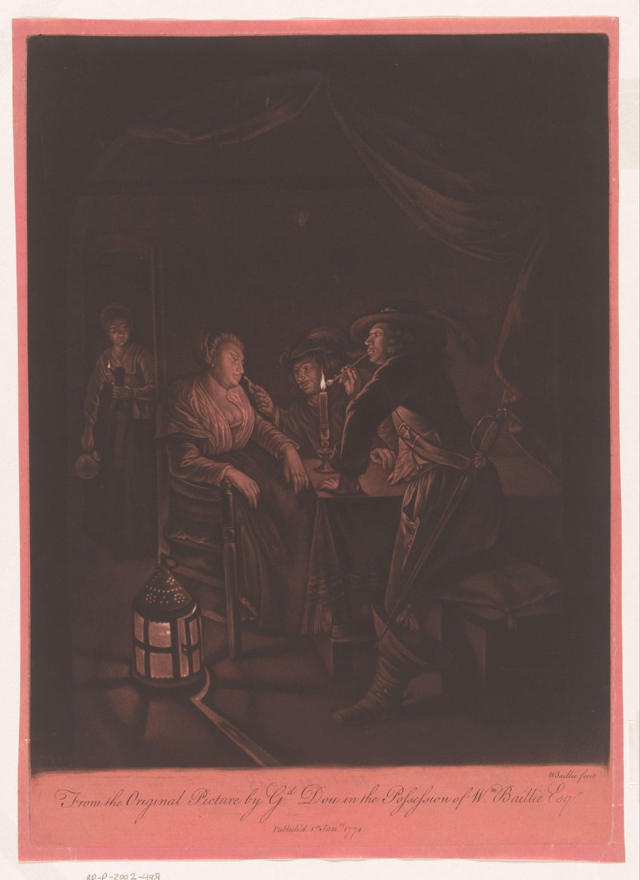 Compagnie dans une taverne à la lumière des bougies - William Baillie