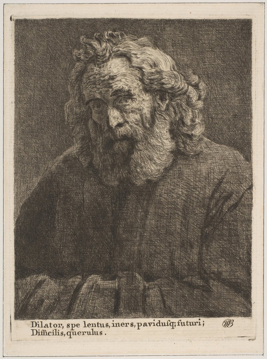 Vieil homme avec une longue barbe, 1761 - William Baillie