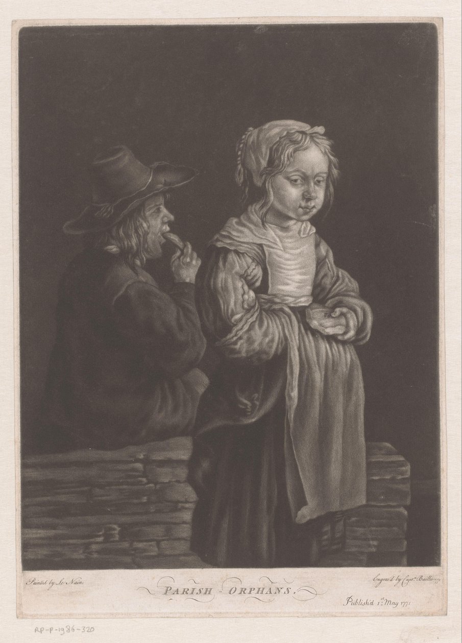 Deux orphelins avec un morceau de pain (Parish Orphans) - William Baillie