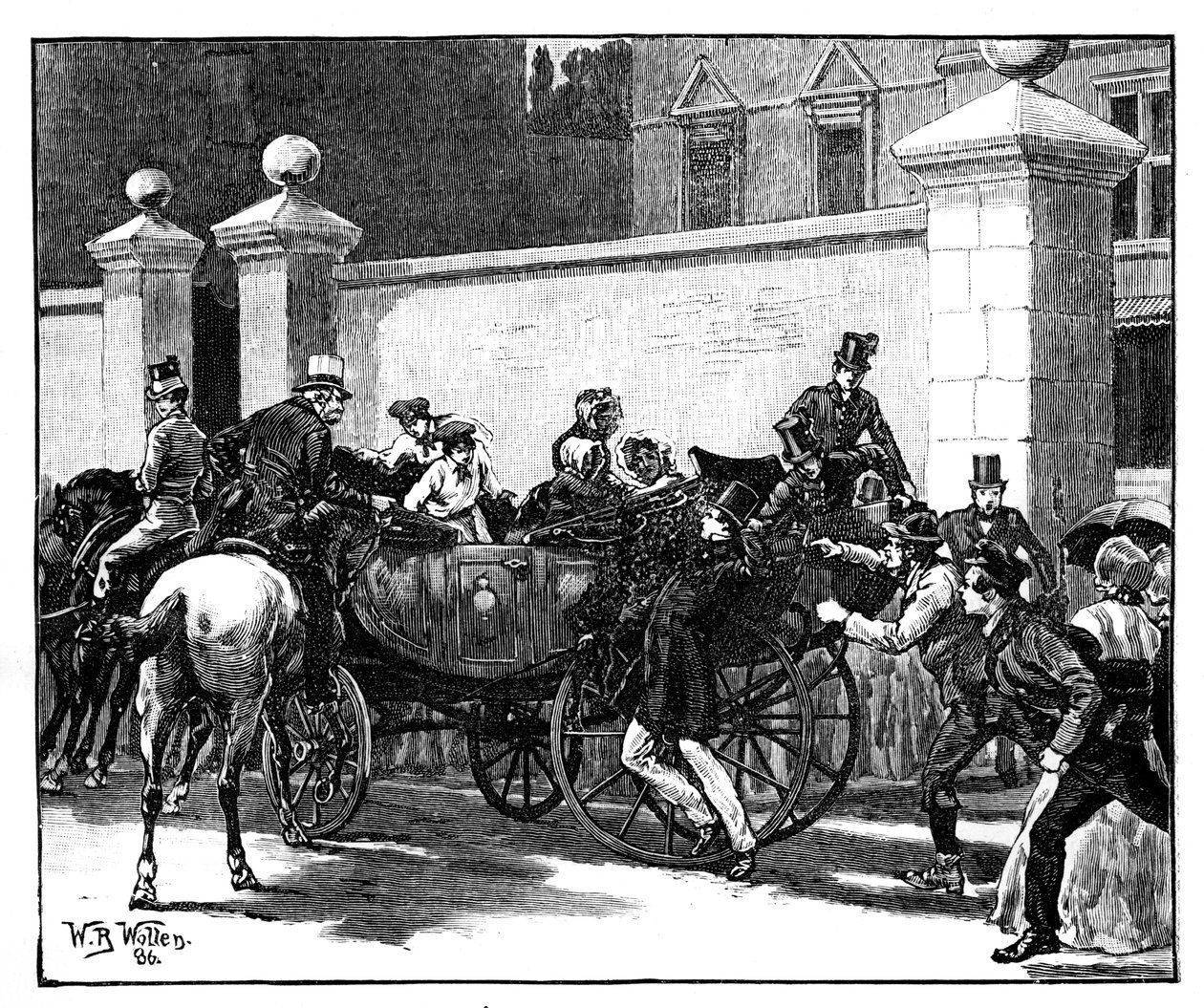 Attaque de Pate sur la Reine, 1850, vers 1888 - William Barnes Wollen