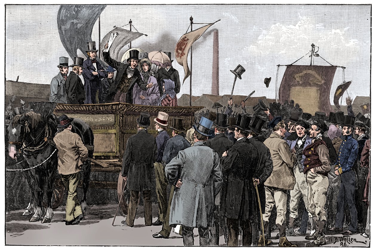 La manifestation chartiste sur Kennington Common, 1848, 1900 - William Barnes Wollen