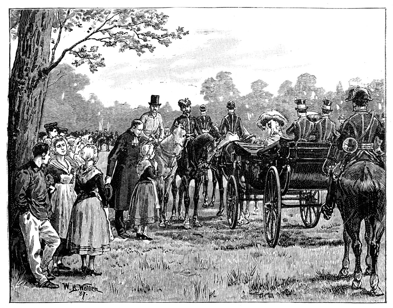 La Reine à la fête dans la forêt de Saint-Germain, France, milieu-fin 19ème siècle, 1887 - William Barnes Wollen