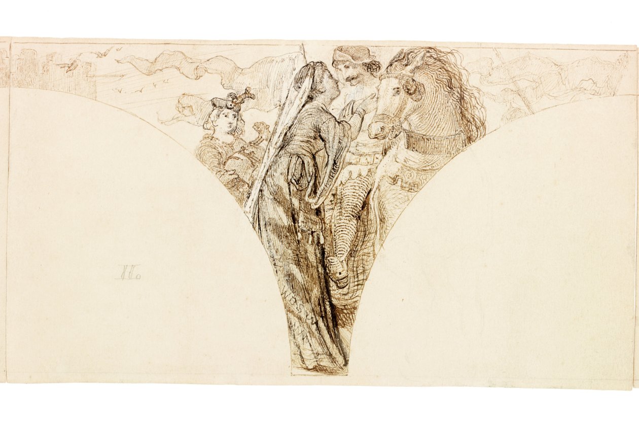 Esquisse pour une fresque à Wallington Hall - William Bell Scott