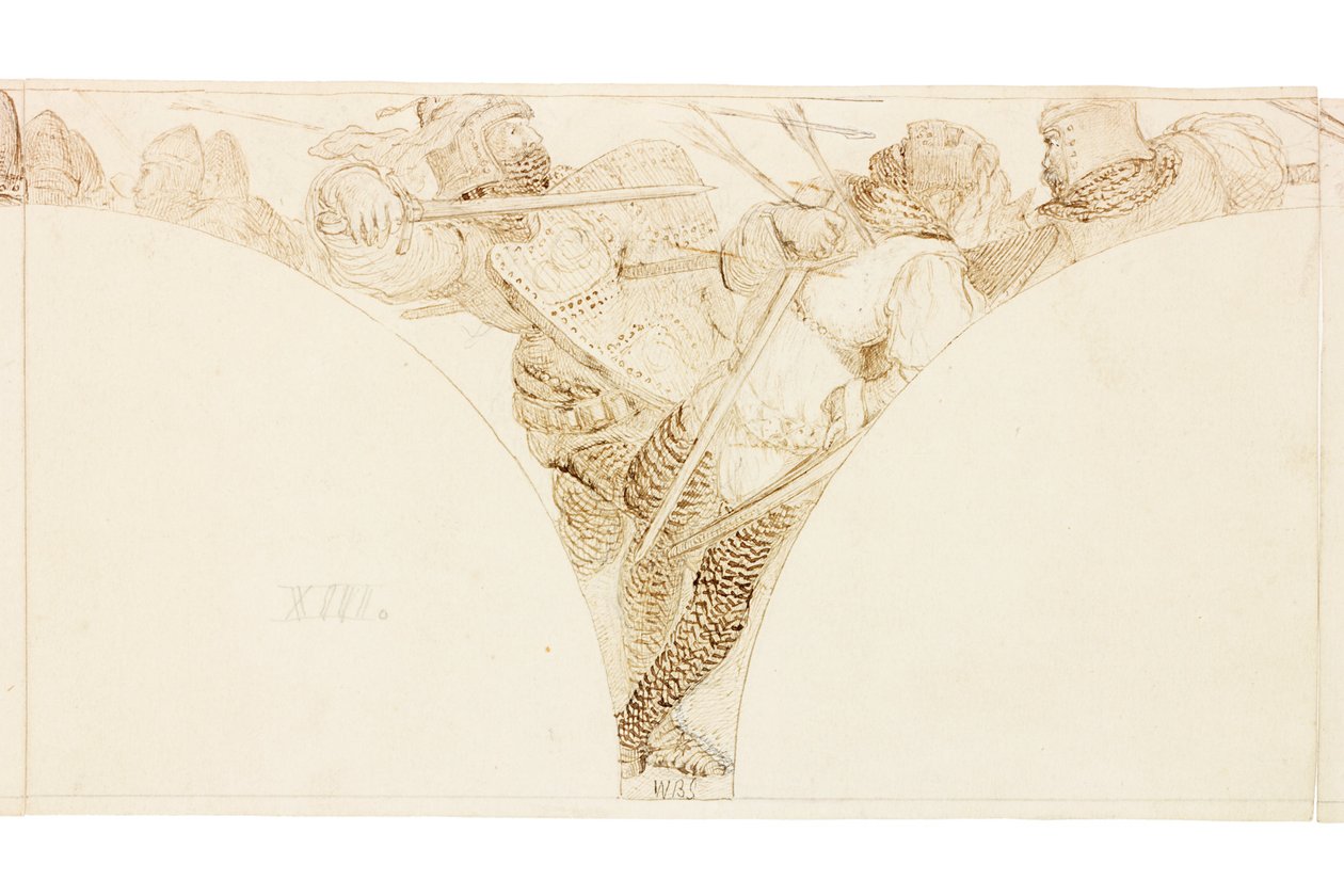 Esquisse pour une fresque à Wallington Hall - William Bell Scott