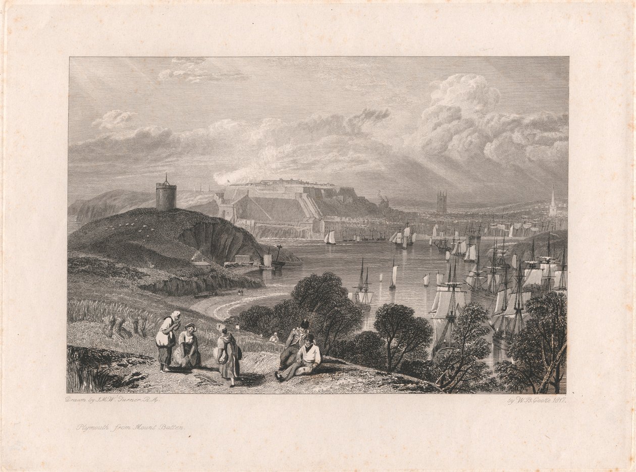 Plymouth depuis Mount Batten - William Bernard Cooke