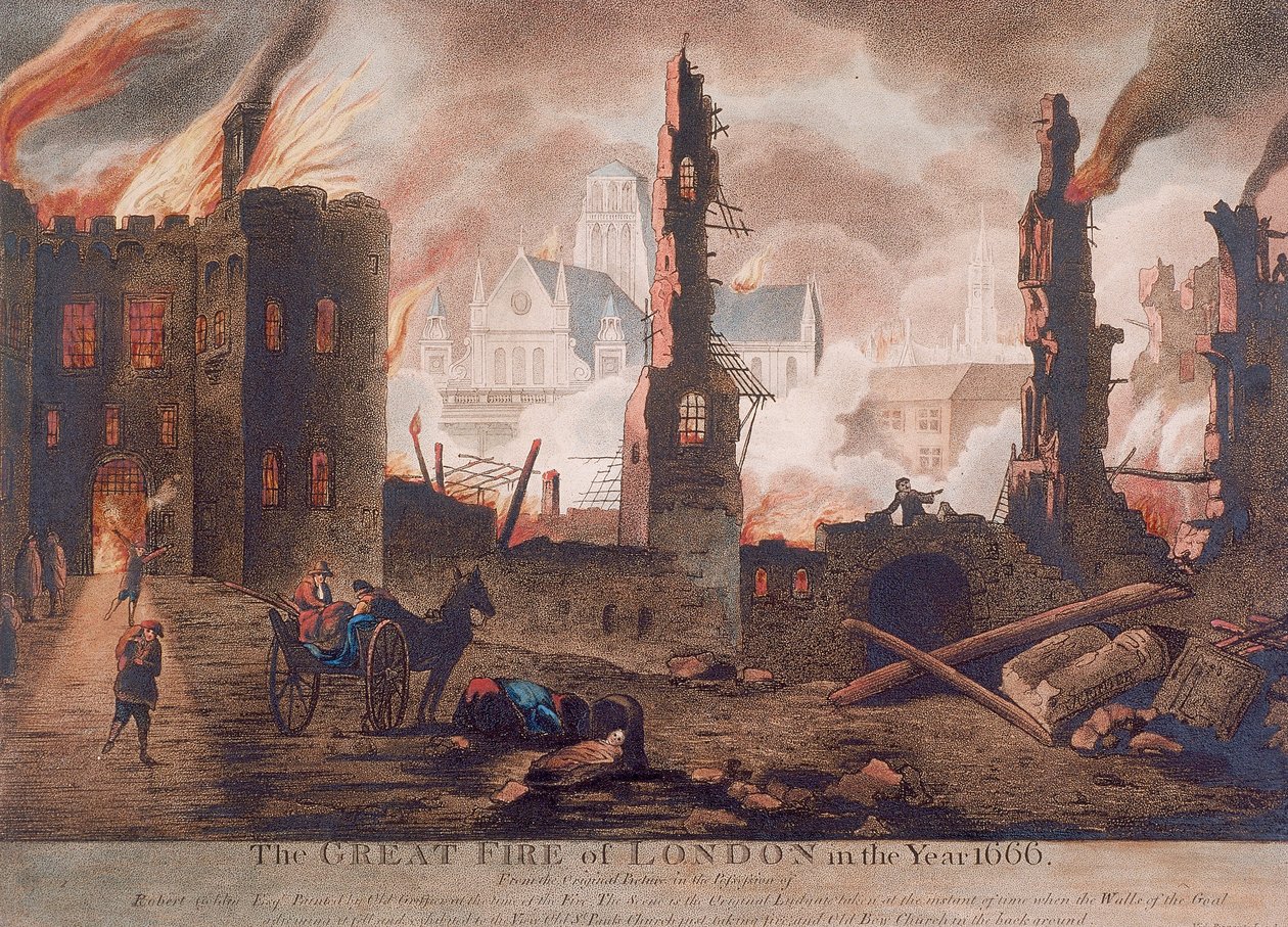 Ludgate, Grand Incendie de Londres, Londres, 1792 - William Birch