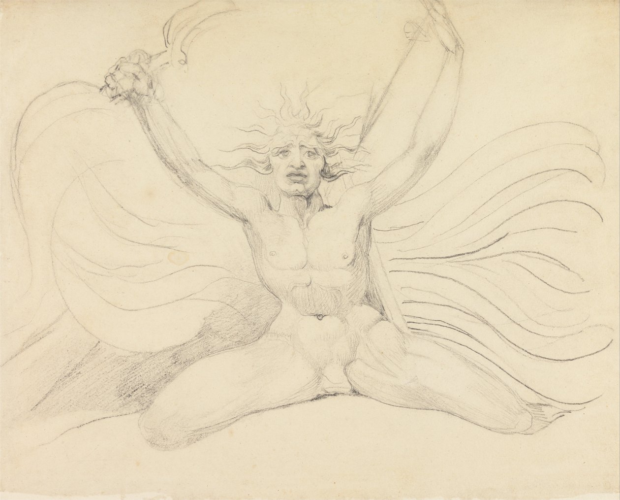 Albion Forçant les Quatre Zoas à Leurs Tâches Propres - William Blake