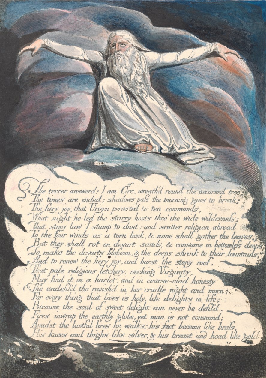 Amérique. Une Prophétie, Planche 10, La Terreur Répondit... - William Blake