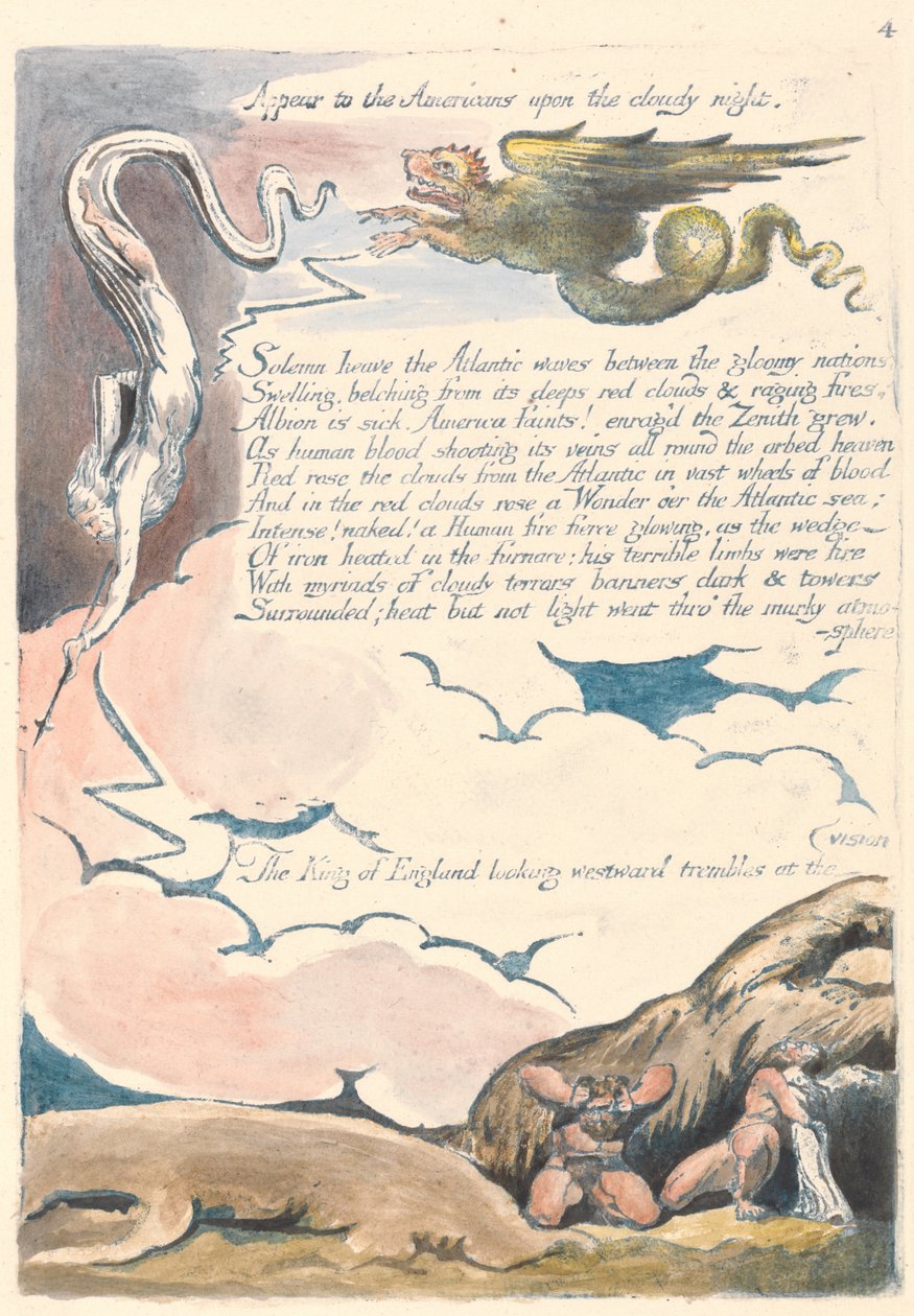 Amérique. Une Prophétie, Planche 6 - William Blake