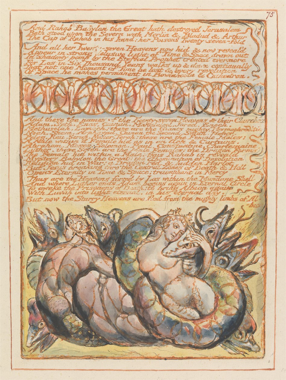 Und Rahab Babylon die Große (Platte 75) - William Blake