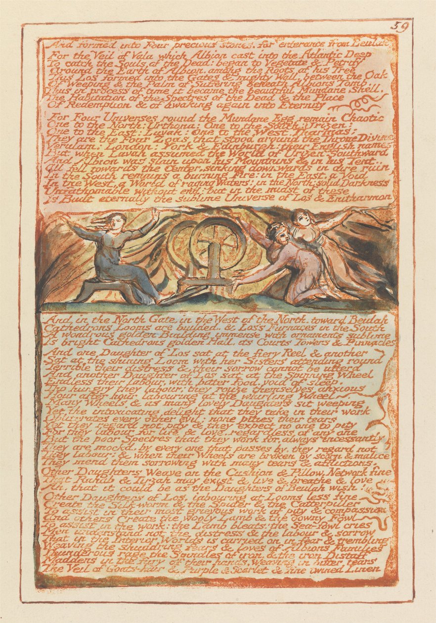 "Und geformt zu vier kostbaren Steinen..." (Platte 59) - William Blake