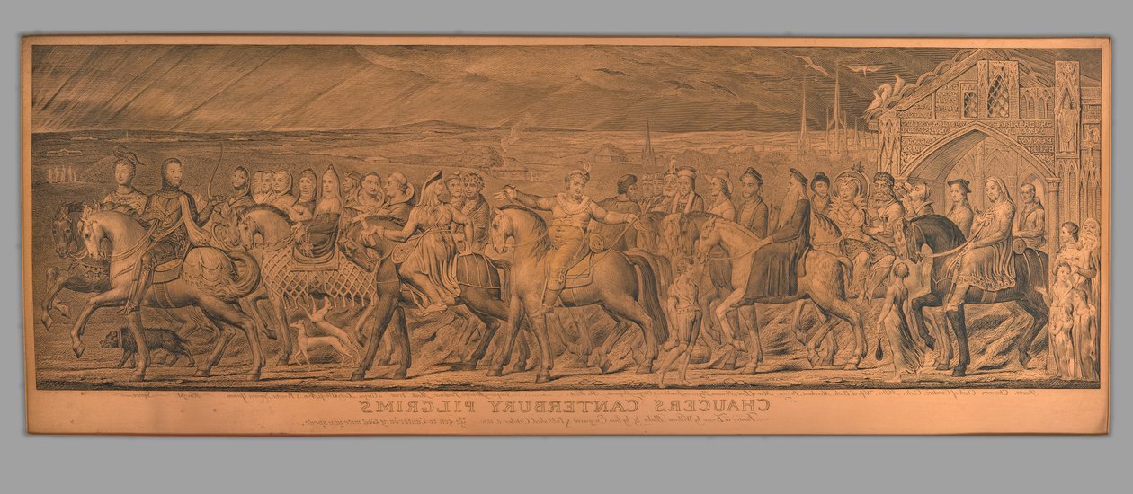 Kupferplatte für Chaucers Canterbury Pilger - William Blake