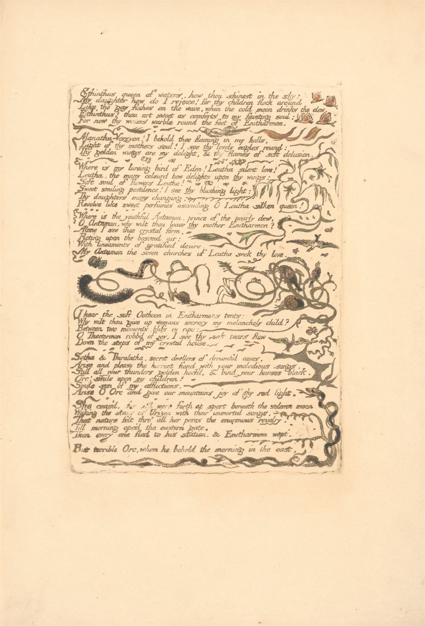Europe. Une Prophétie, Planche 16 (Bentley 17) - William Blake
