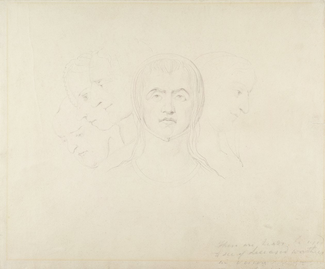 Cinq têtes visionnaires de femmes, vers 1820 - William Blake