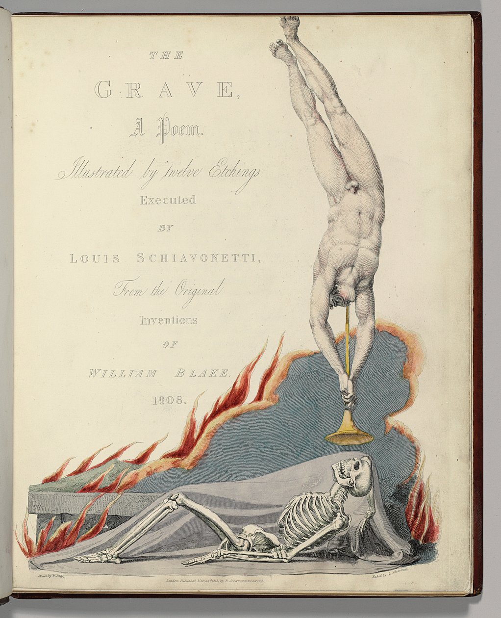 Frontispice de "The Grave" de Robert Blair, gravé par Louis Schiavonetti - William Blake