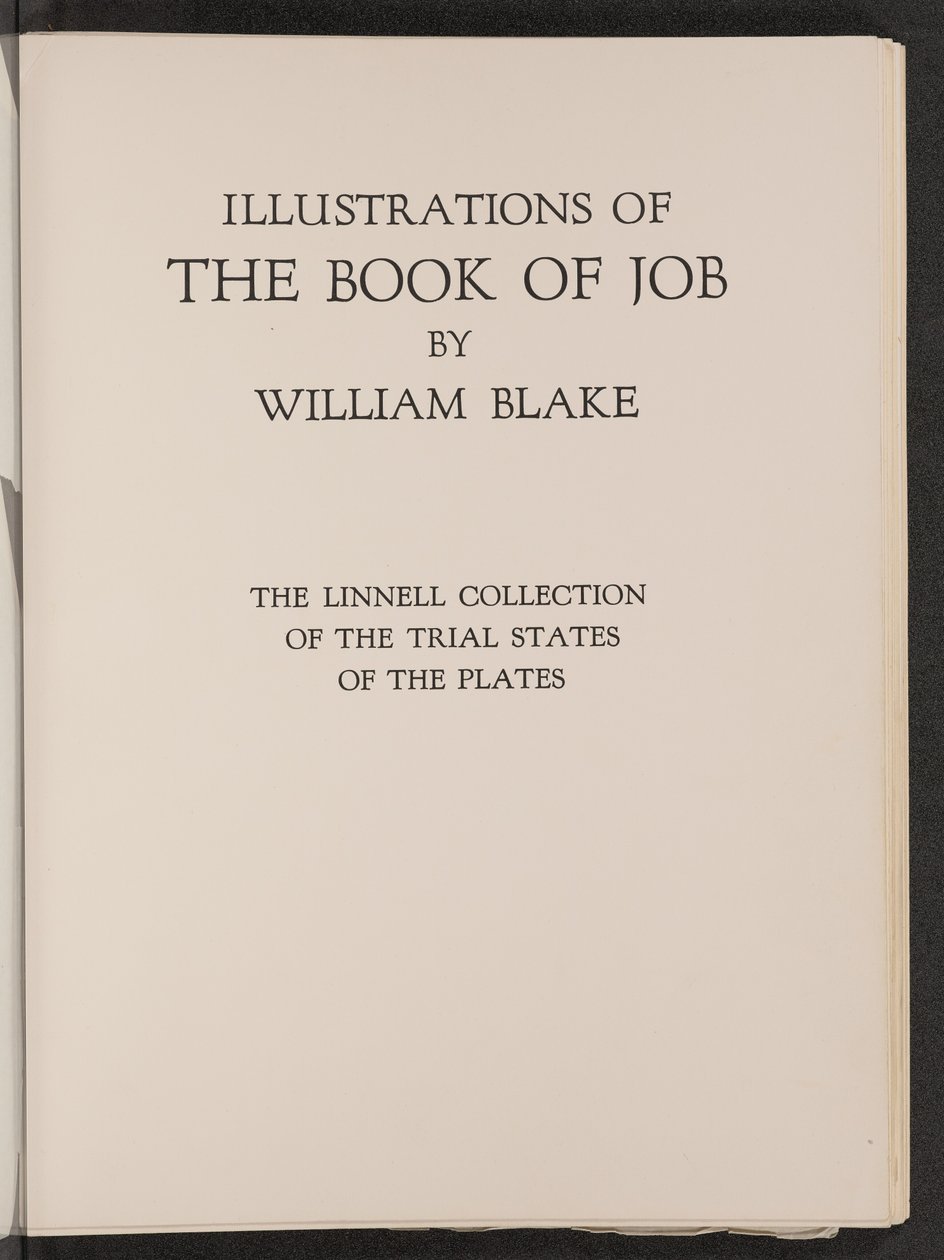 Illustrations du Livre de Job : La collection Linnell des états d