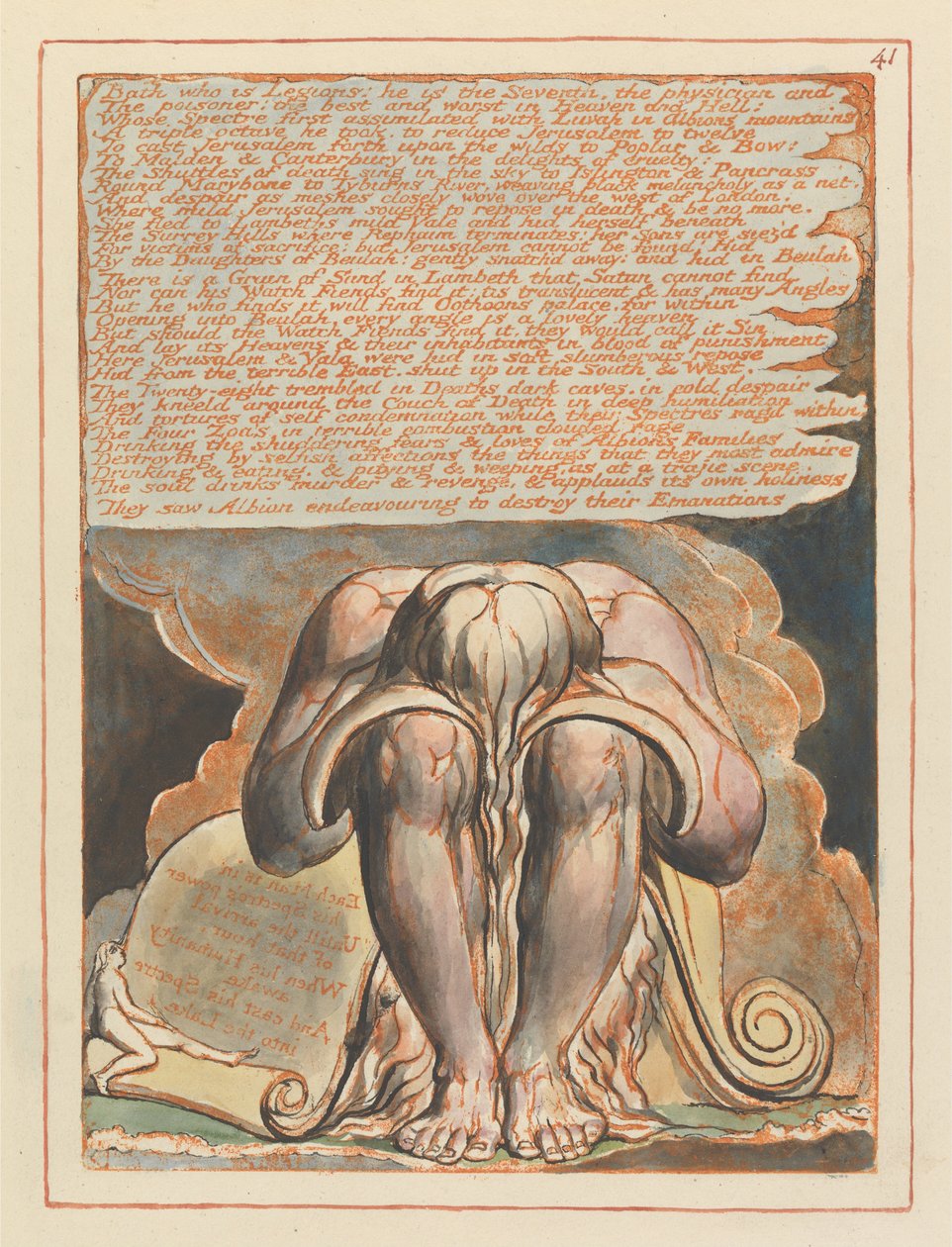 Jérusalem, Planche 41, Bath qui est Légions.... - William Blake