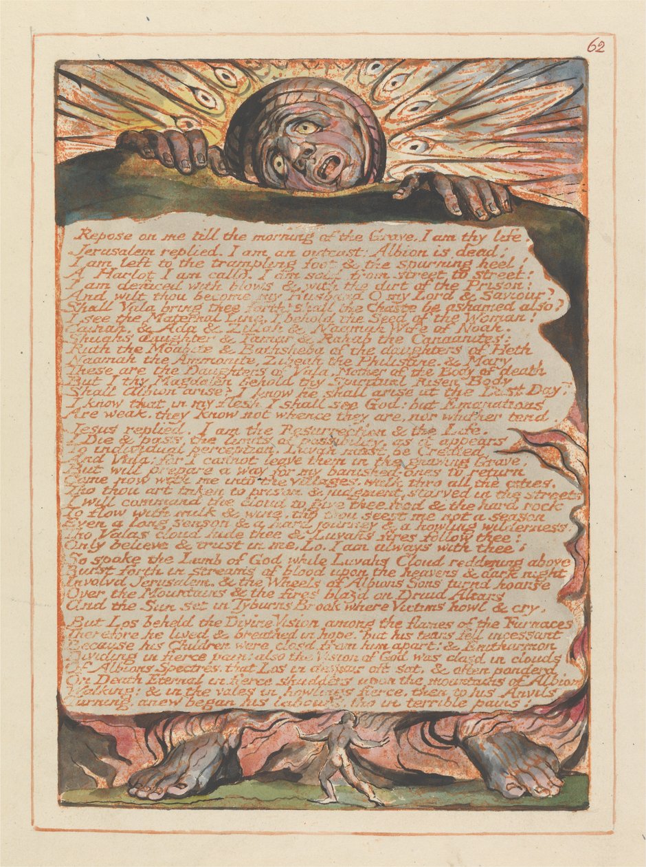 Jérusalem, Planche 62, Repose-toi sur moi.... - William Blake