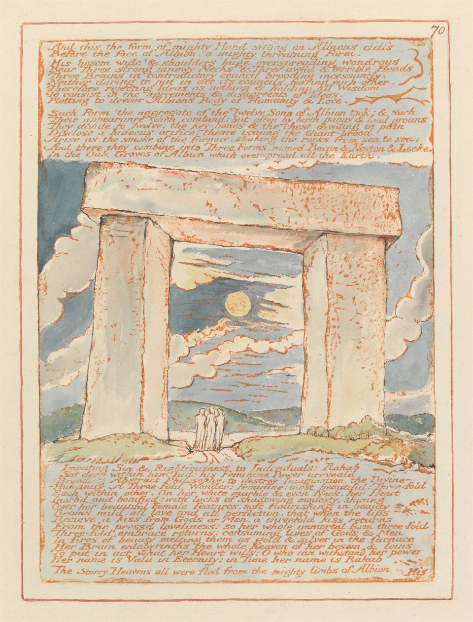 Jérusalem, Planche 70 - William Blake