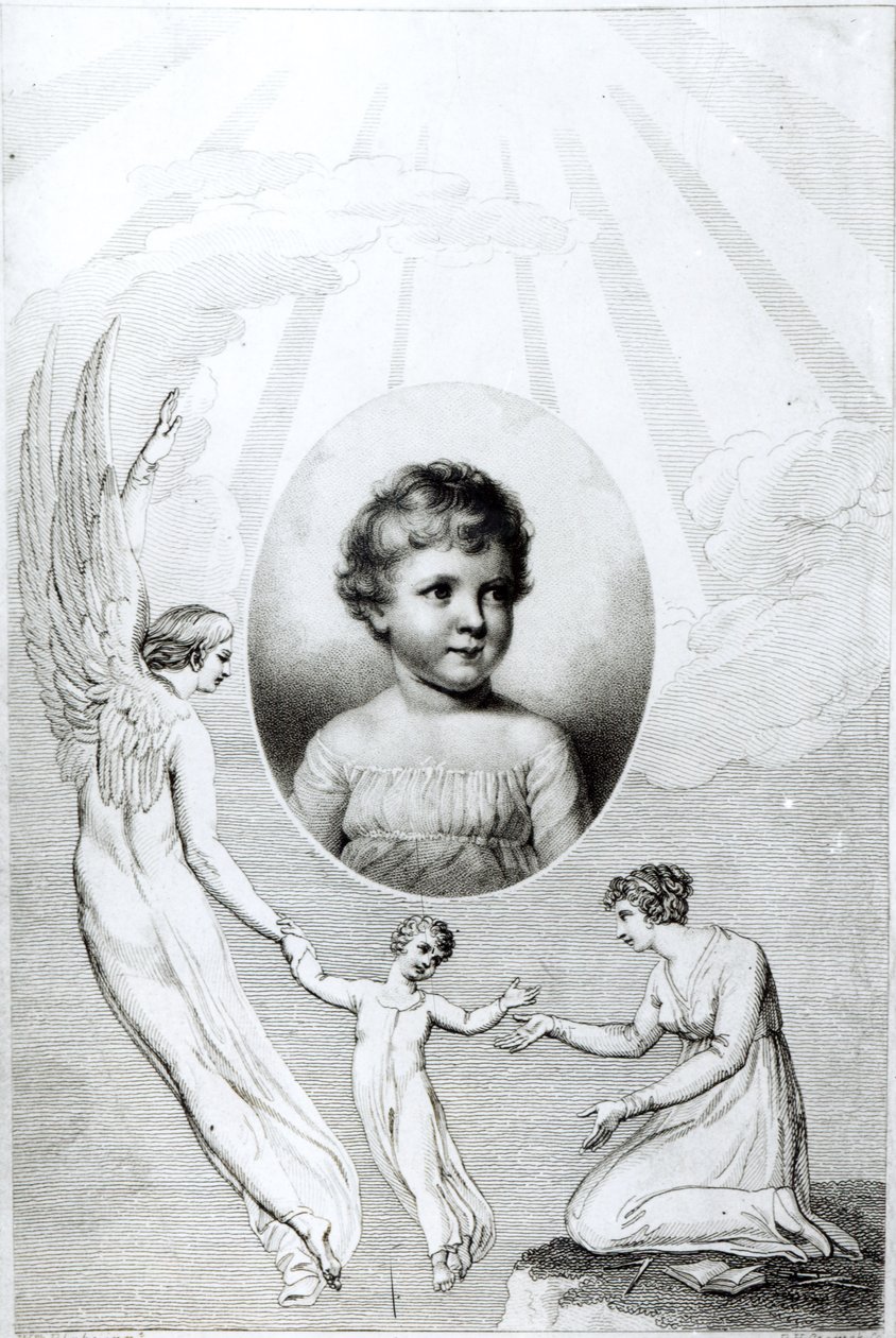 Mary Wollstonecraft Shelley (1797-1851) enfant, gravé par Robert Hartley Cromek (1770-1812) 1805 - William Blake