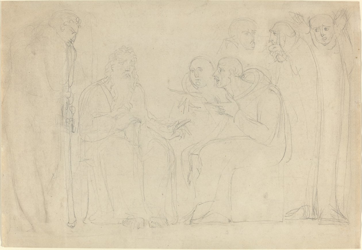 Saint Augustin convertissant le roi Ethelbert du Kent - William Blake