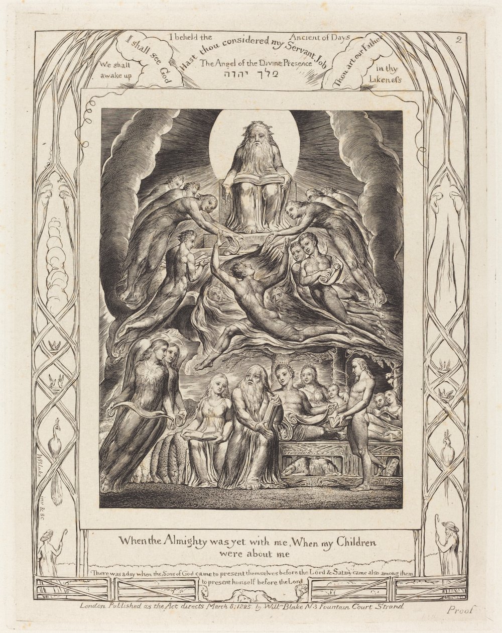Satan devant le trône de Dieu, 1825 - William Blake