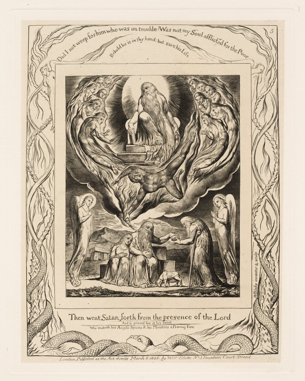 Satan sortant de la présence du Seigneur - William Blake