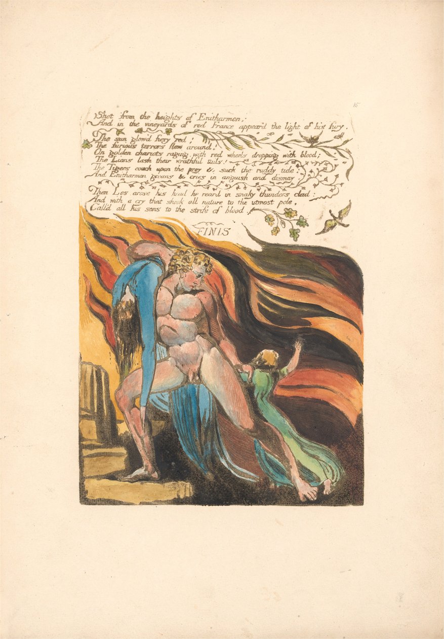 Schuss von den Höhen von Enitharmon (Platte 17) - William Blake