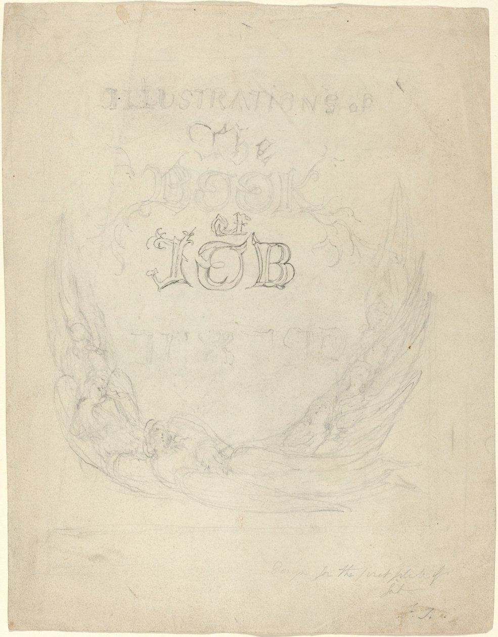 Esquisse pour la page de titre des illustrations gravées du Livre de Job - William Blake
