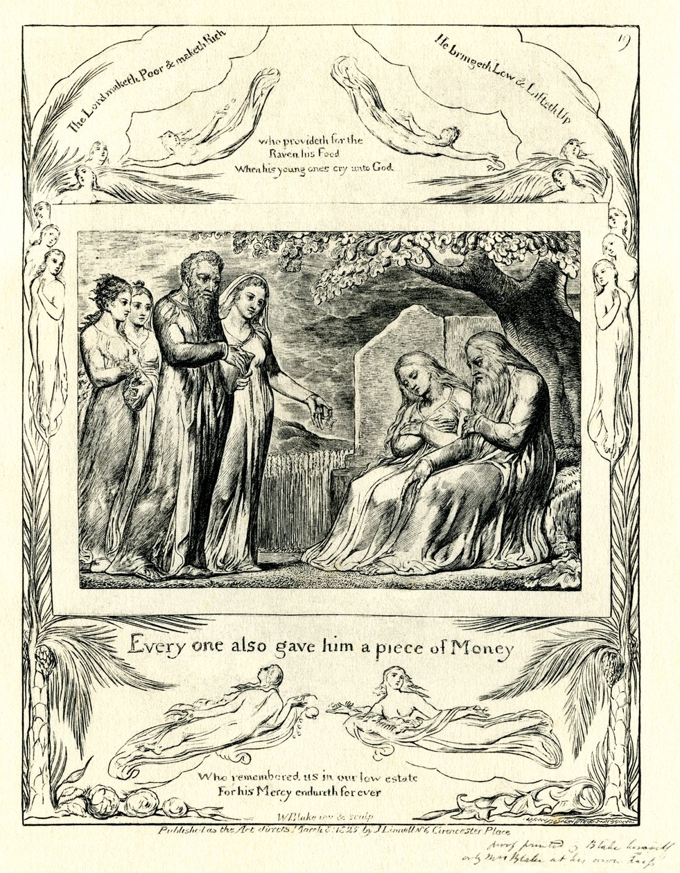 Le Livre de Job 42:11 illustré par William Blake - William Blake