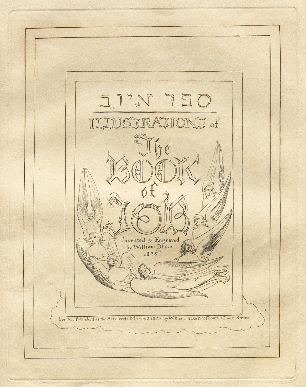 Le Livre de Job : Page de titre, 1825 - William Blake