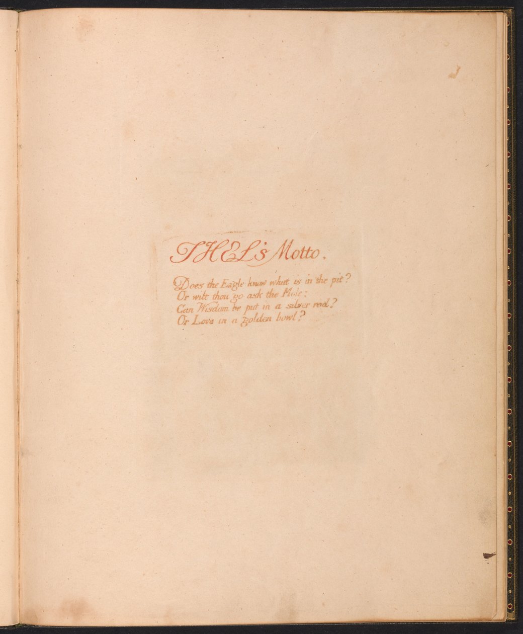 Le Livre de Thel, Planche 1, La Devise de Thel... - William Blake