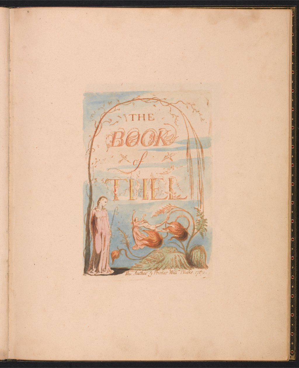 Le Livre de Thel, Planche 2, Page de Titre - William Blake