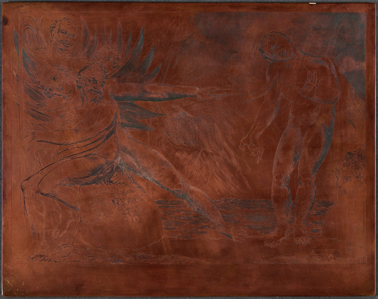 Der Kreis der korrupten Beamten; die Teufel quälen Ciampolo - William Blake