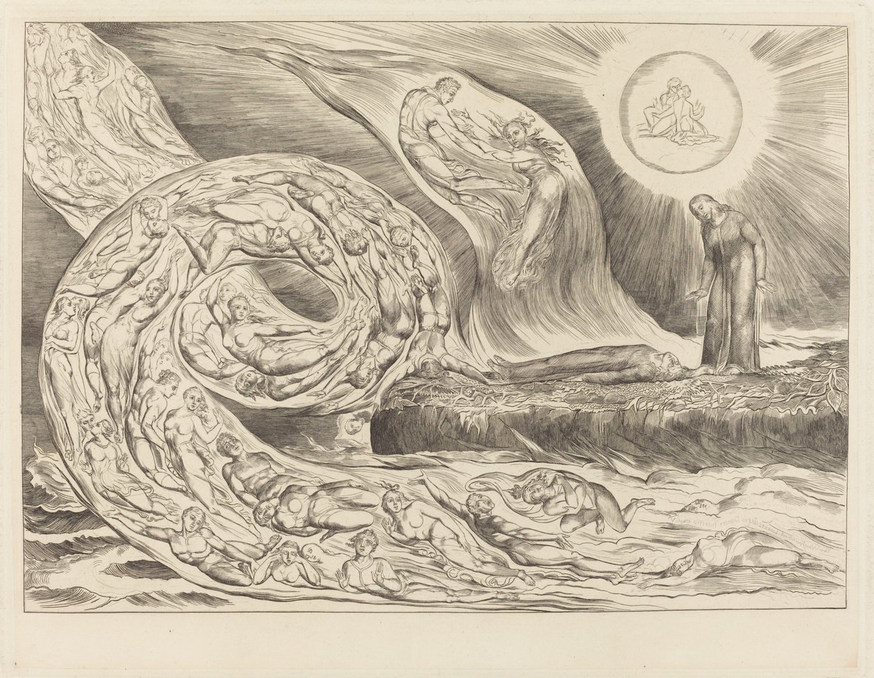 Le Cercle des Luxurieux; Paolo et Francesca - William Blake