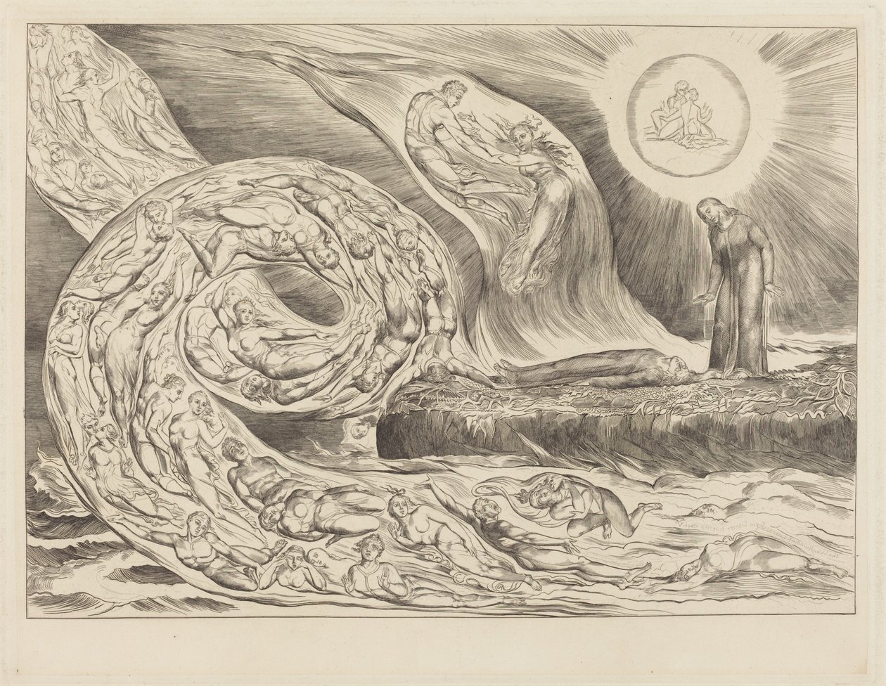 Le cercle des luxurieux : Paolo et Francesca - William Blake