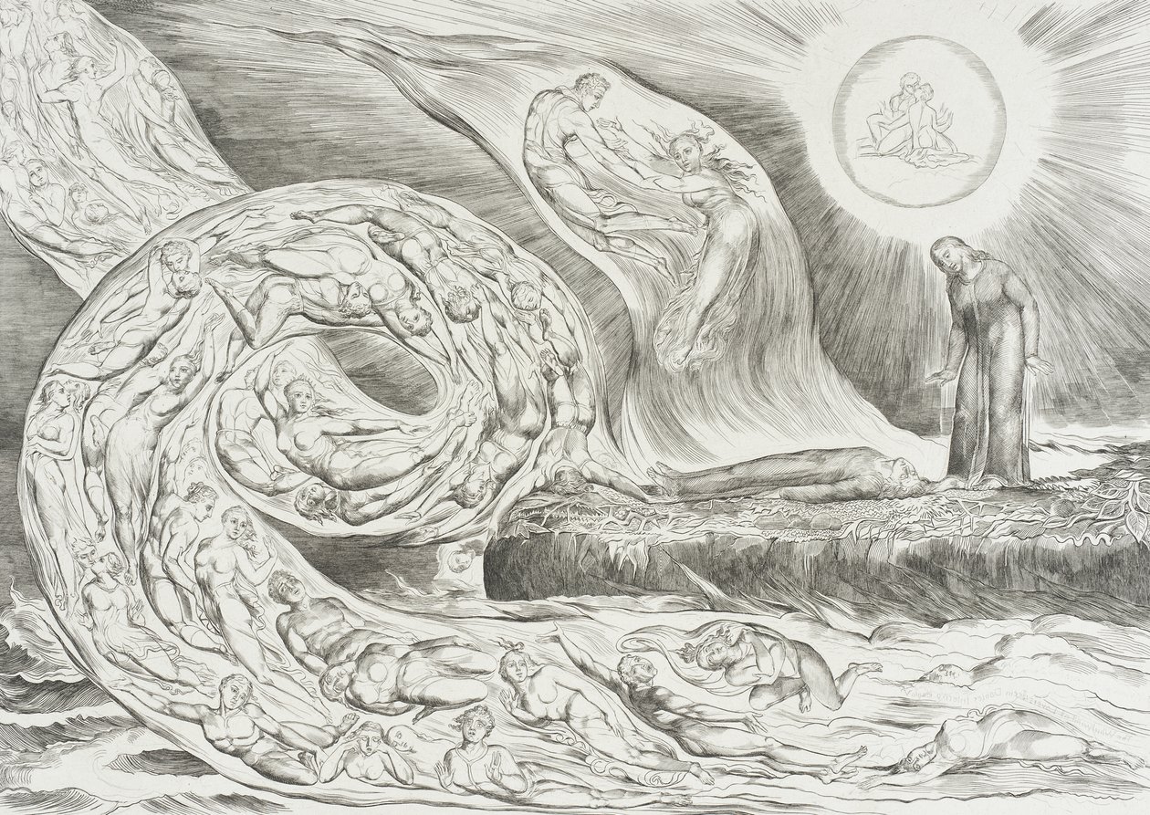 Le cercle des luxurieux : Paolo et Francesca - William Blake