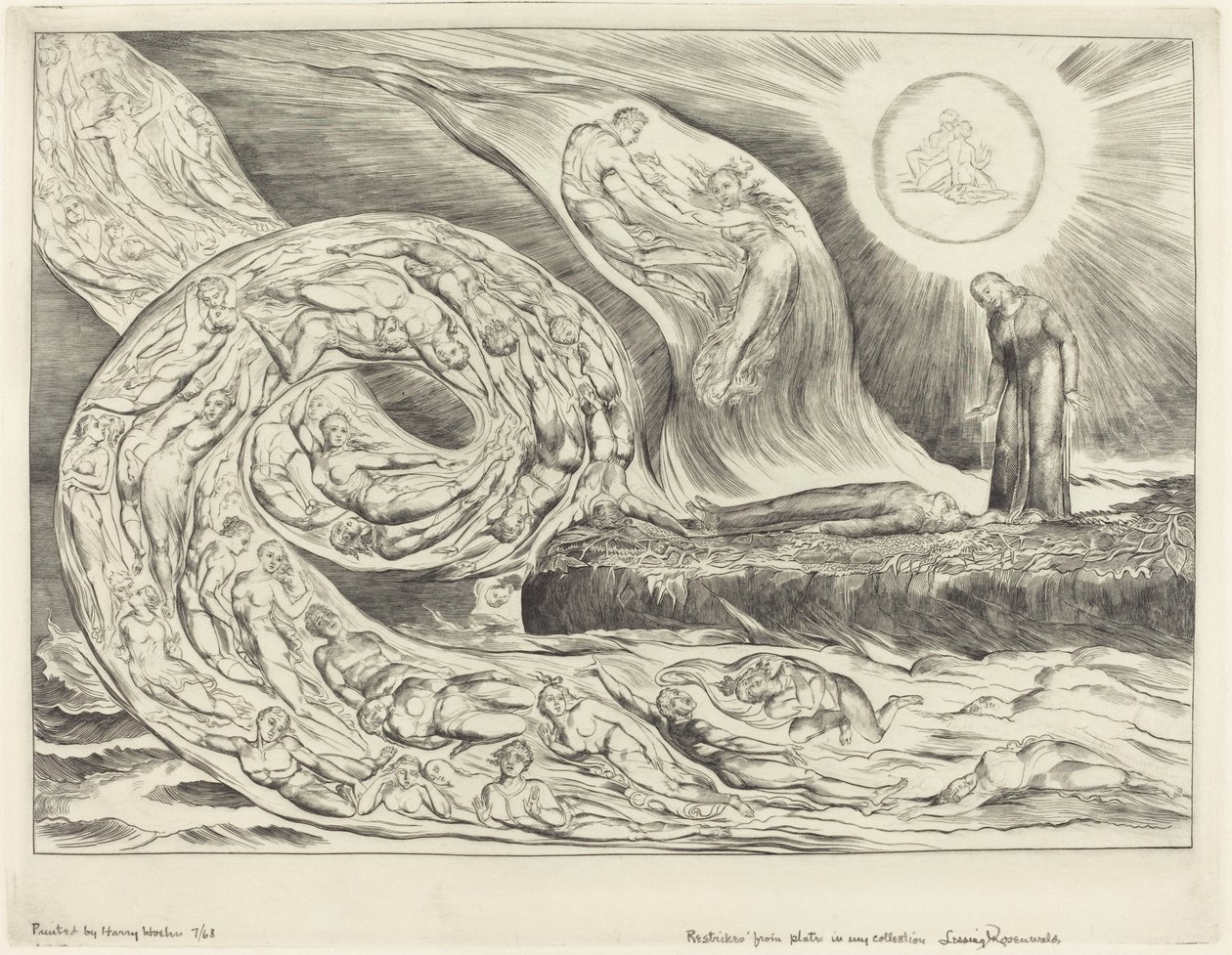 Le Cercle des Luxurieux : Paolo et Francesca - William Blake
