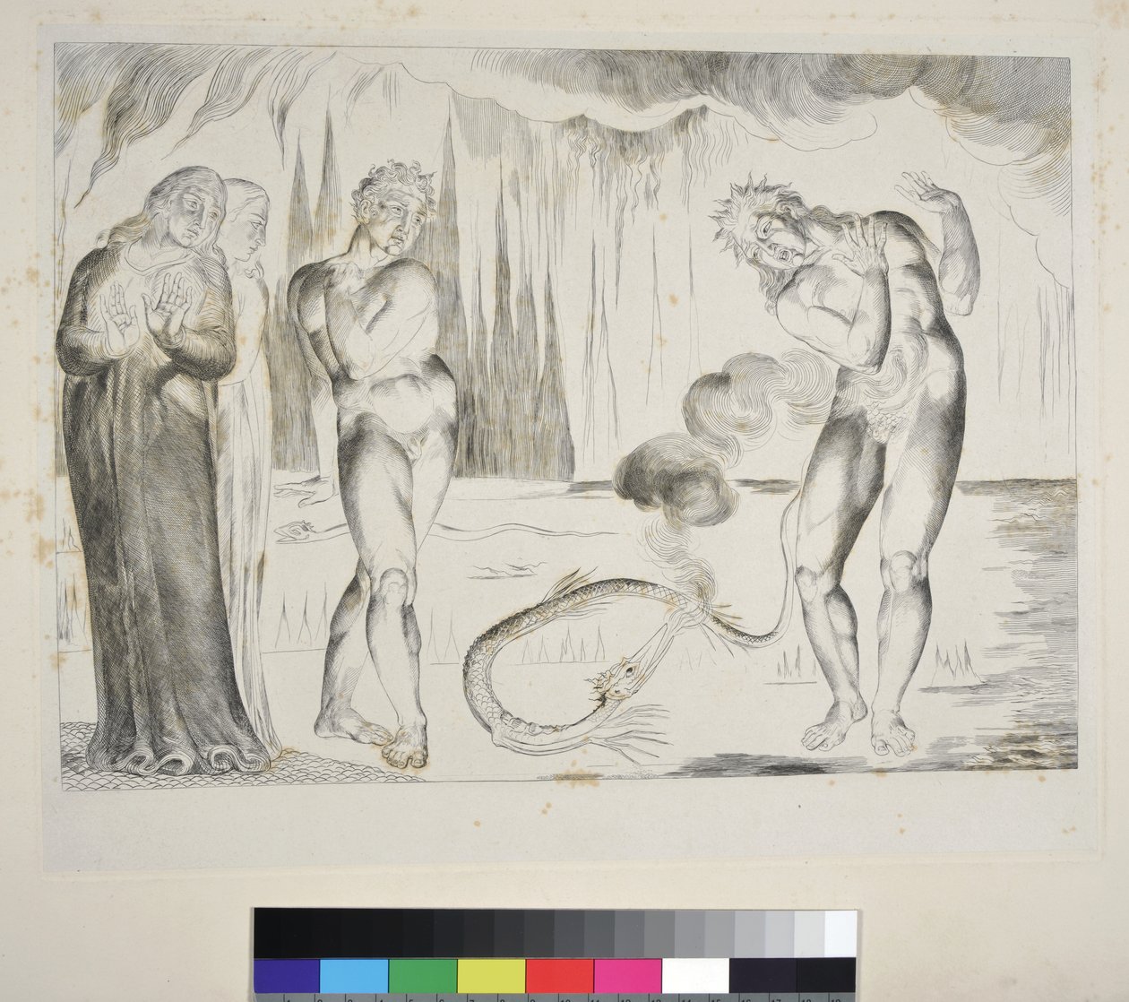 Le Cercle des Voleurs : Buoso Donati attaqué par le Serpent, Enfer, Chant XXV, illustration de la 