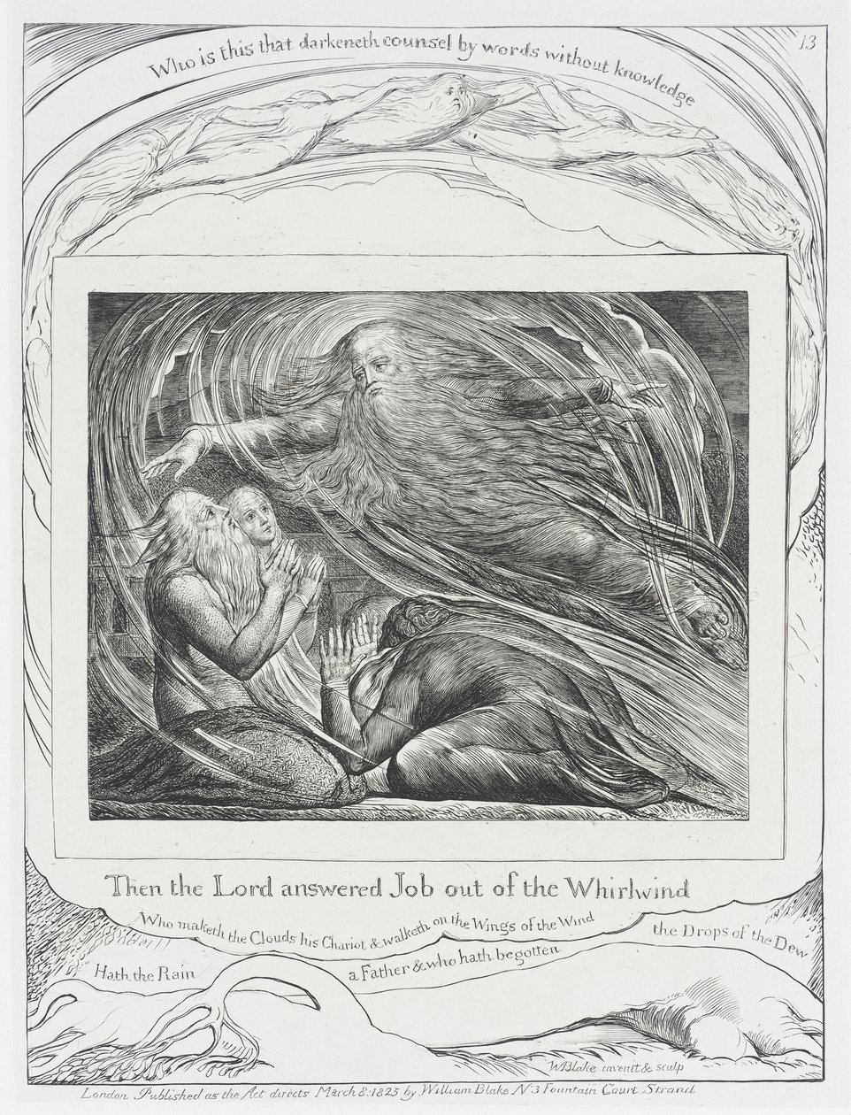Le Seigneur répond à Job du sein du tourbillon - William Blake