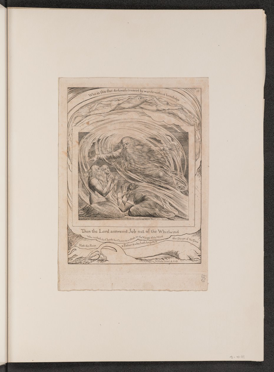 Le Seigneur Répondant à Job depuis le Tourbillon - William Blake