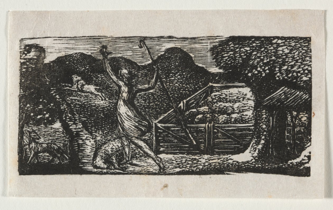 Les Pastorales de Virgile, Églogue I : Le berger chasse un loup - William Blake